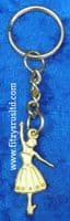 Ballet Ballerina Keyring Dancer Dancers Gold-tone Key Ring