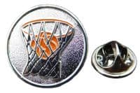 Basketball Lapel Hat Cap Tie Metal Pin Badge - B-ball Hoops Souvenir Gift - New