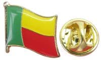 Benin Flag Pin Badge / Brooch