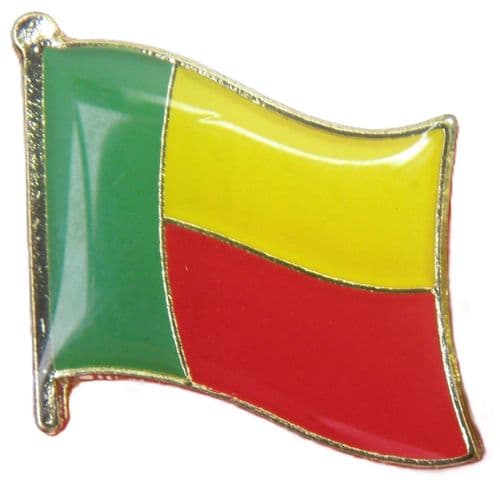 Benin Flag Pin Badge / Brooch
