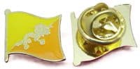 Bhutan Flag Pin Badge Brooch