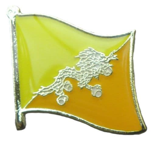 Bhutan Flag Pin Badge Brooch