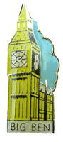 BIG BEN PIN BADGE UK LONDON GB BROOCH