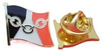 Black Country Flag Pin Badge Chainmakers Chain Makers Brooch