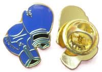 Blue Boxing Gloves Pin Badge