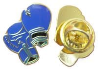 Blue Boxing Gloves Pin Badge