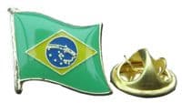 Brazil Flag Pin Badge Brasil Brooch