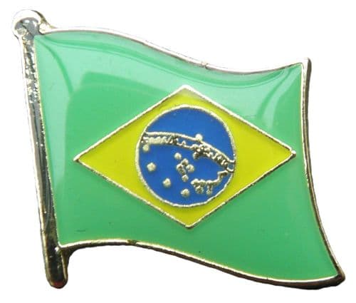 Brazil Flag Pin Badge Brasil Brooch