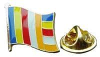 Buddhist Flag Pin Badge Brooch Buddhism Buddha Buddhists