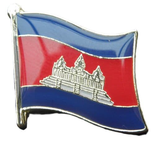 Cambodia Flag Pin Badge Preh Rachanachk Kmpcha