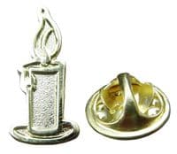 Candle Light Pin Badge Religious Christian Symbol Candlelight Brooch