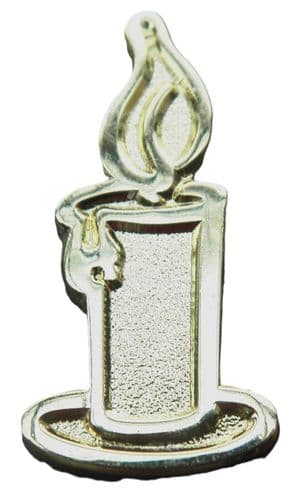 Candle Light Pin Badge Religious Christian Symbol Candlelight Brooch