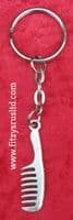 Comb Hairdresser Keyring Barber Key Ring