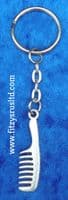 Comb Hairdresser Keyring Barber Key Ring