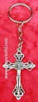 Crucifix Catholic Key Ring Jesus Holy Cross Keyring