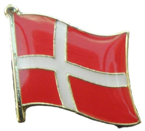 Denmark Country Flag Lapel Hat Cap Tie Pin Badge - Kongeriget Danmark Danish New