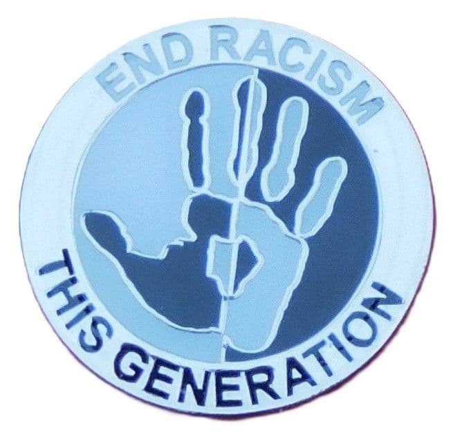 ANTI-FASCISM PIN BUTTON Badge (25mm Blue & White) Stop Racism Anti-N ANTI-FASCISM PIN BUTTON Badge (25mm Blue & White) Stop Racism Anti-N