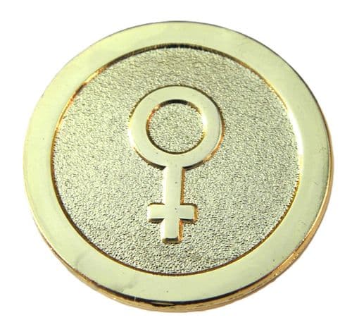 Female / Venus Symbol Lapel Pin Badge Pride Lesbian Gay Diversity Feminist Sign