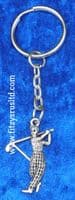 Golfer Metal Keyring Key Ring Golf Golfers Souvenir