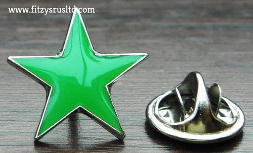 Green Colour Star polygon Lapel Hat Cap Tie Pin Badge Pentagram Pentacle Brooch