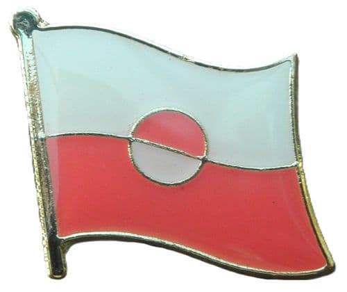 Greenland Country Flag Lapel Hat Cap Tie Pin Badge / Brooch - Kalaallit Nunaat