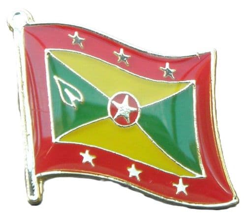Grenada Flag Lapel Hat Cap Tie Pin Badge Island of Spice St. George's Souvenir