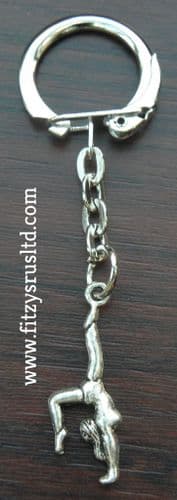 Gymnastics Gymnast Keyring Small Key Ring Gift Souvenir