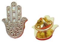 Hamsa Lapel Hat Cap Tie Pin Badge - Khamsa hand of Fatima Brooch - khomsah Charm