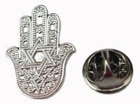 Hamsa / Star of David Lapel Hat Cap Tie Pin Badge Jew Jewish Hebrew Brooch Gift