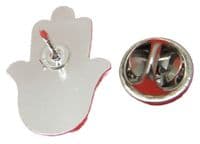 Hamsa Turkish Evil Eye Lapel Hat Cap Tie Pin Badge Hand of Fatima Brooch Charm