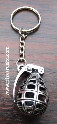 Hand Grenade Keyring Bomb 3D Key Ring Military