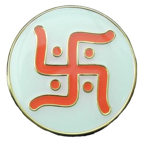 Hindu Swastika Lapel Pin Badge Brooch Ganesha Auspicious Lakshmi Symbol Not WW2