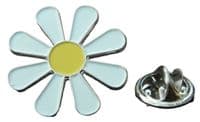Hippy Daisy Lapel Pin Badge Flower Power Peace Symbol