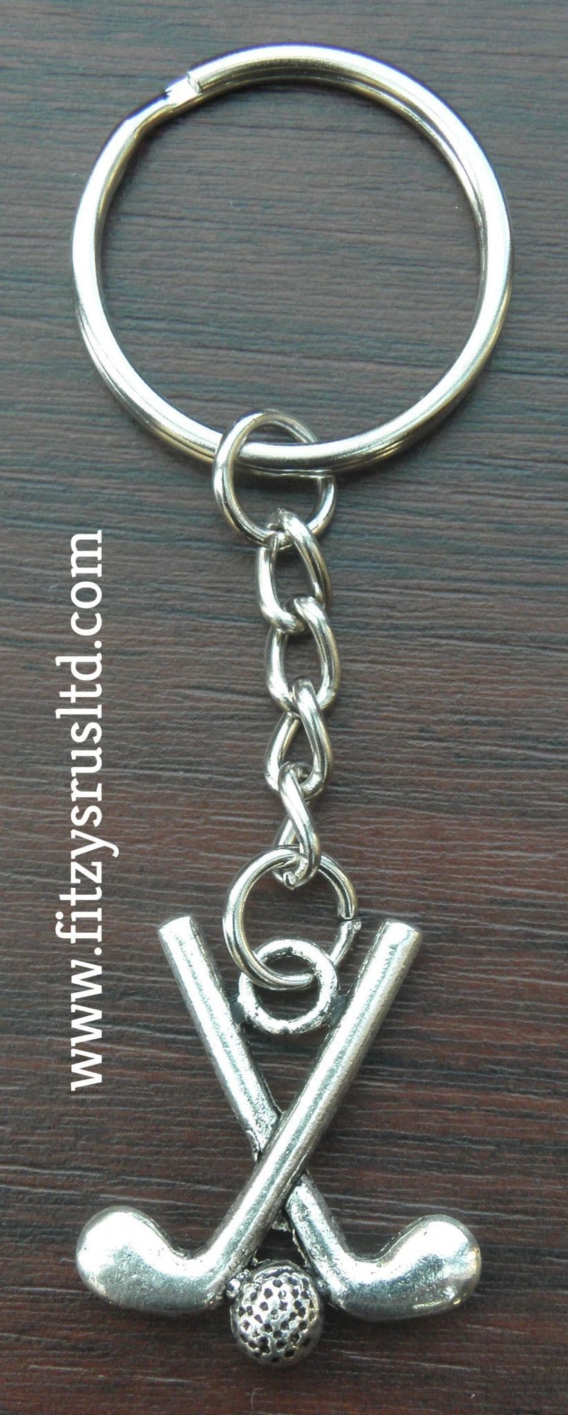 Hockey Sticks Ball Keyring Key Ring Gift Souvenir