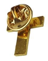 Holy Cross Christian Pin Badge Brooch Stained Glass Effect
