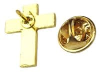 Holy Cross Christian Pin Badge Brooch Stained Glass Effect