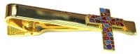 Holy Cross Tie Bar Fix Clip Stained Glass Effect