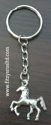 Horse 3D Metal Keyring Gift Key Ring Animal Lovers Souvenir Pony