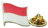Indonesia Indonesian Country Flag Lapel Hat Cap Tie Pin Badge / Brooch Republic