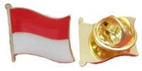 Indonesia Indonesian Country Flag Lapel Hat Cap Tie Pin Badge / Brooch Republic