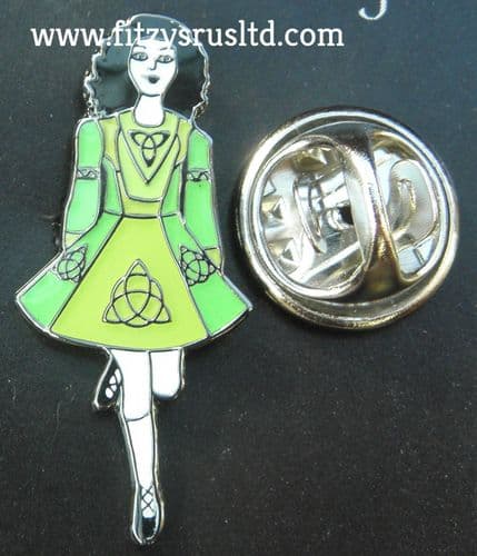 Irish Dancer Lapel Hat Tie Pin Badge Ireland Dancing Dance Celtic Knot Brooch