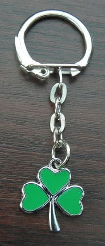Irish Shamrock Key Ring Small Keyring St Patricks Day Gift