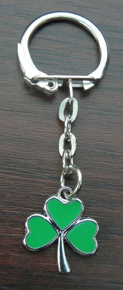 Irish Shamrock Key Ring Small Keyring St Patricks Day Gift