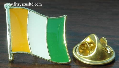 Ivory Coast Country Flag Lapel Hat Cap Tie Pin Badge Republic of Cte d'Ivoire
