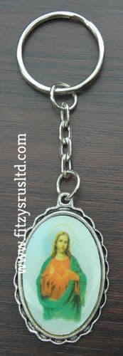 Jesus Christ Saviour Holy Keyring Religious Key Ring Gift Souvenir