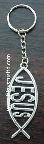 Jesus Fish Key Ring Holy Religious Sacred Christian Gift Keyring