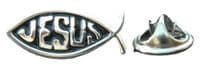 Jesus Fish Lapel Hat Cap Tie Pin Badge - Holy Christian Religious Gift Souvenir