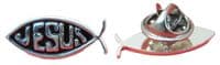 Jesus Fish Lapel Hat Cap Tie Pin Badge - Holy Christian Religious Gift Souvenir