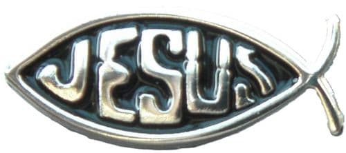 Jesus Fish Lapel Hat Cap Tie Pin Badge - Holy Christian Religious Gift Souvenir