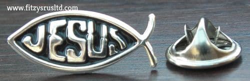 Jesus Fish Lapel Hat Cap Tie Pin Badge - Holy Christian Religious Gift Souvenir